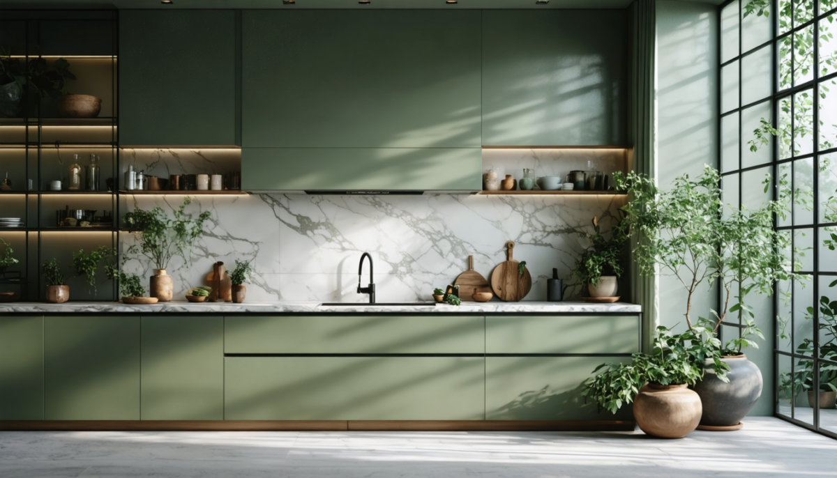 découvrez la cuisine vert sauge, une élégance douce et intemporelle qui apporte fraîcheur et sérénité à votre intérieur.