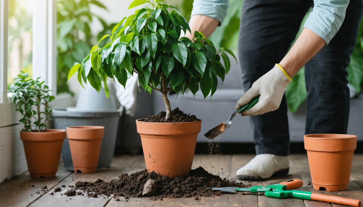 découvrez comment rempoter votre ficus benjamina avec notre guide pratique. apprenez à choisir le bon moment et maîtrisez les étapes clés pour réussir la transplantation et garantir la santé de votre plante.