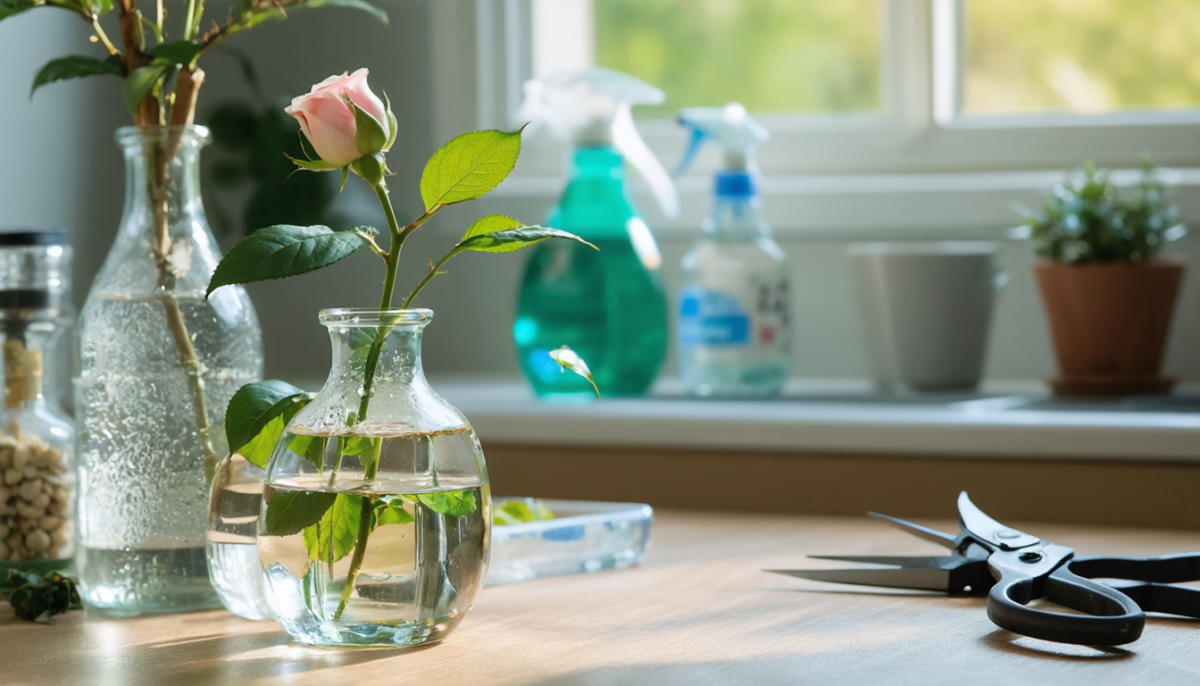 découvrez notre guide pratique pour réussir facilement la bouture d’un rosier dans l’eau et multiplier vos rosiers à la maison pas à pas.