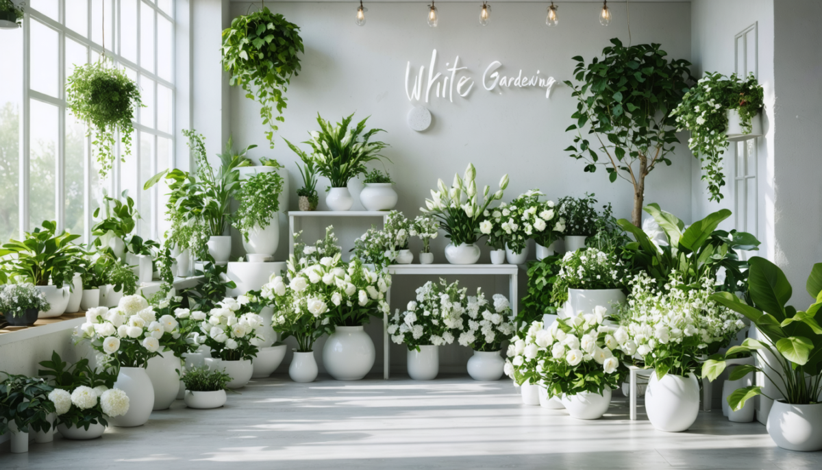 plongez dans l'univers du white gardening, la tendance déco végétale qui allie élégance et nature pour sublimer votre intérieur avec style et simplicité.